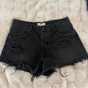 We The Free Low Rise Black Denim Shorts